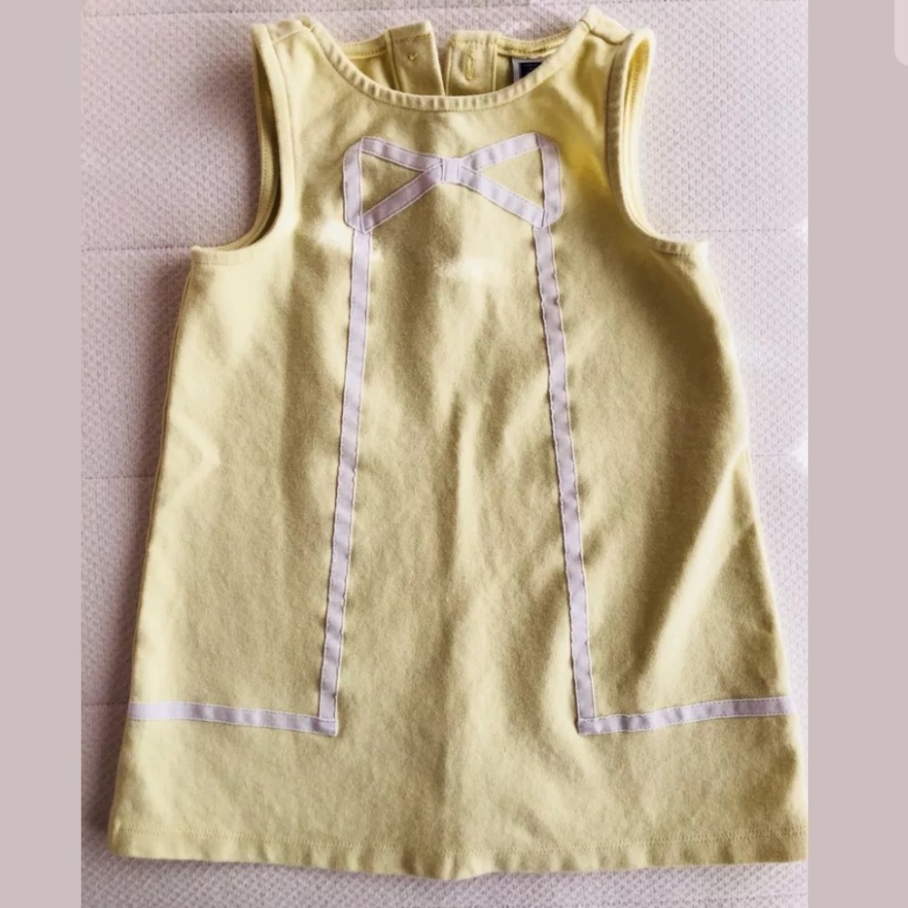 Janie and Jack Toddler Girl Yellow Bow Dress 2T